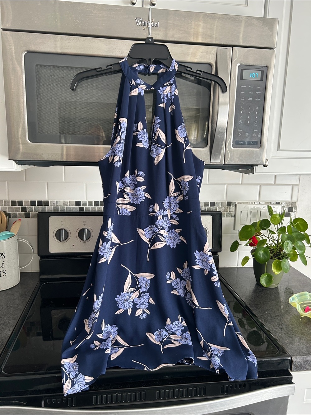 Express Floral Halter Dress